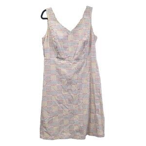 Boden Womens Sleeveless Polka Dot A-Line Dress Size 18R Retro Rainbow Casual